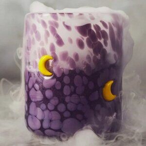 Anthropologie Mystic Purple Gold Moon Juice Glass